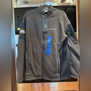 Spyder Men's Black and Gray Performance Jacket